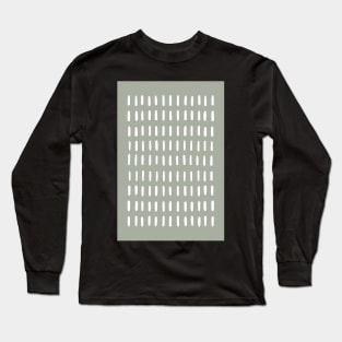 Sage green brush stroke pattern Long Sleeve T-Shirt